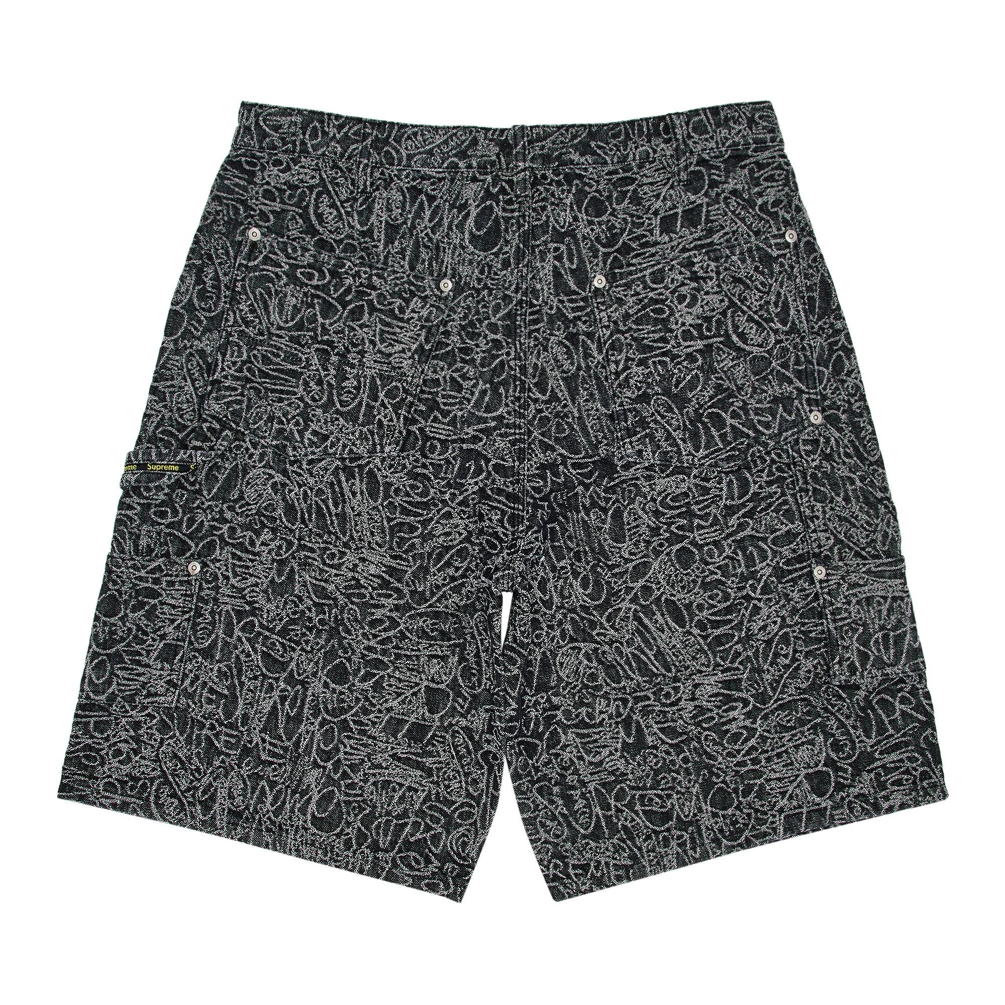 Supreme Handwriting Double Knee Denim Short 'Black' - 2