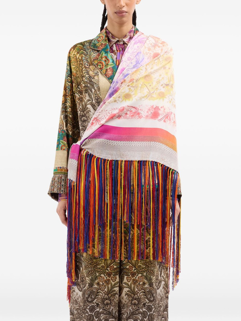 Aloeuw floral-print fringed scarf 3
