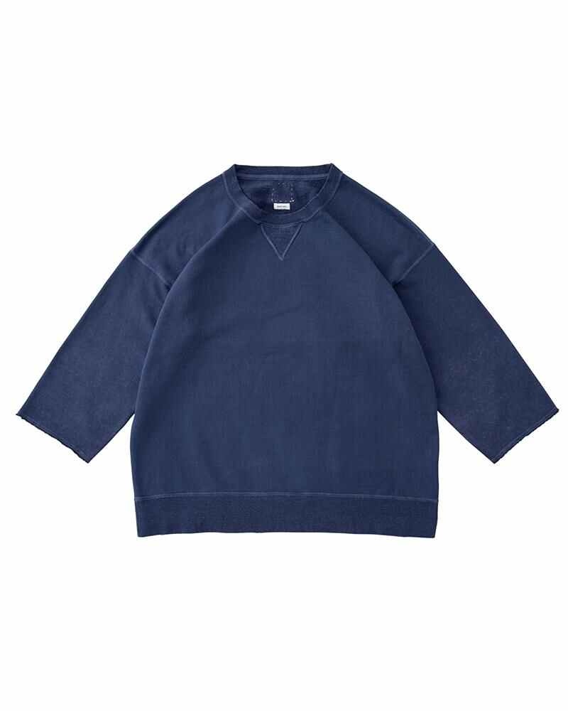 JUMBO SWEAT 3/4 (UNEVEN DYE) NAVY - 1