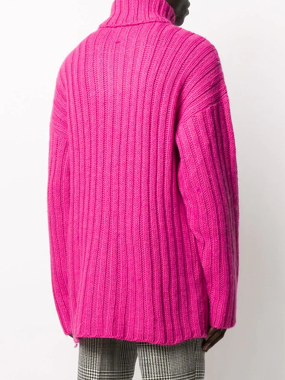 large rib turtleneck jumper - 4