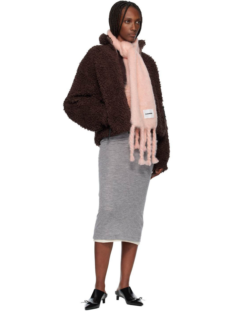 Jil Sander Brown Natural Cotton Faux-Shearling Jacket outlook