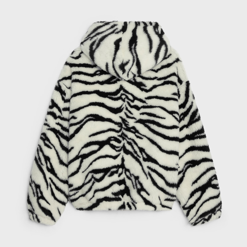 CELINE celine jacket in tiger-print fleece outlook
