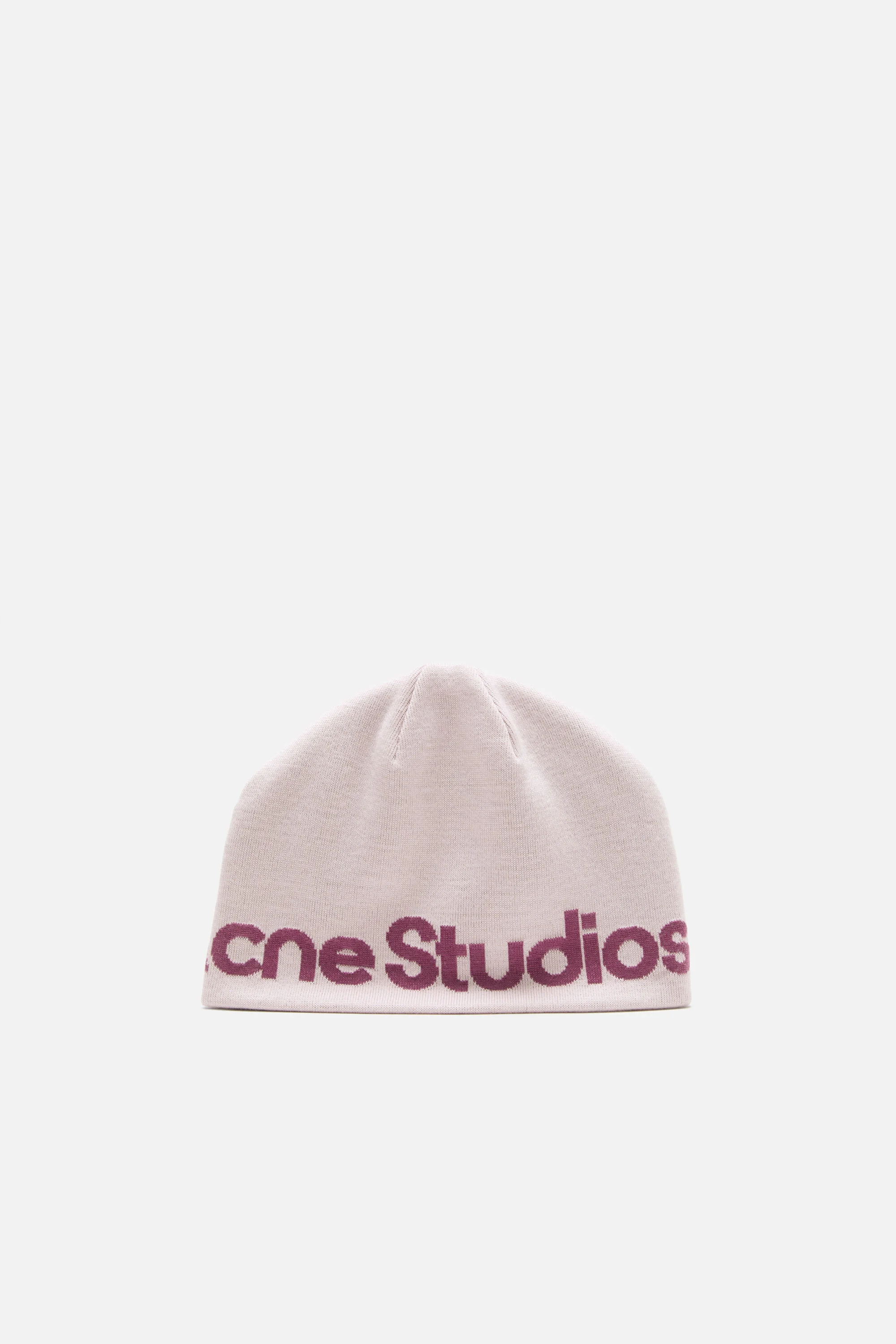Wool knit beanie - Pink/purple - 1