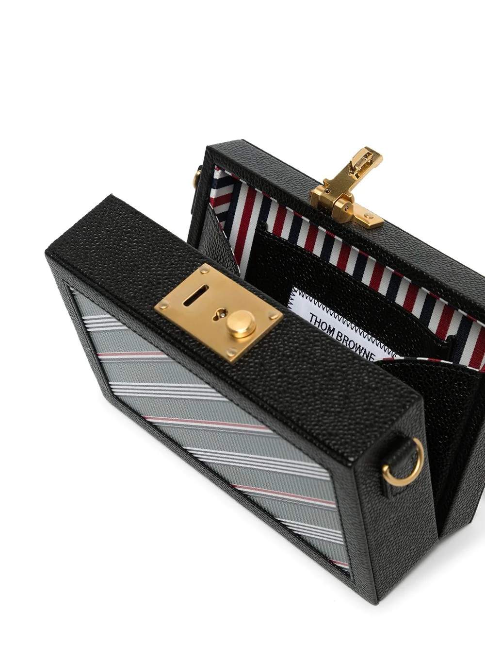 striped messenger bag - 5