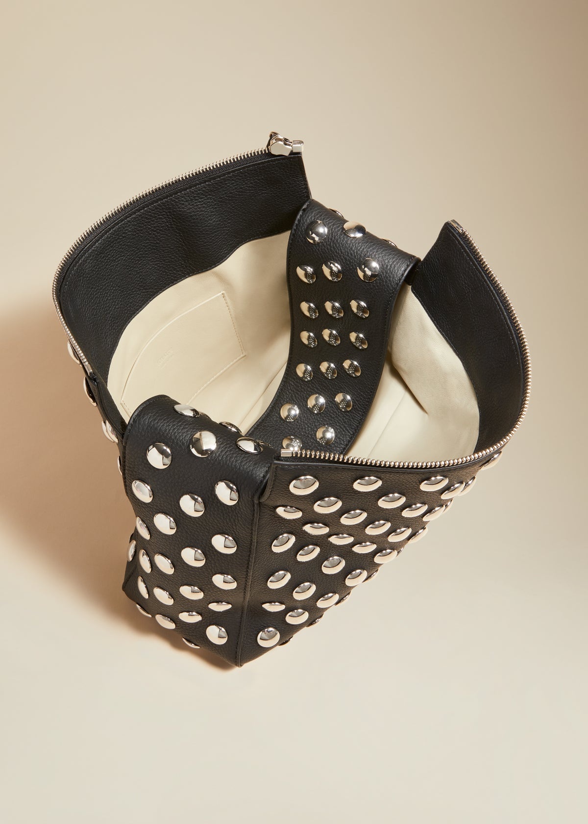 The Elena Bag in Black Leather with Studs - 4