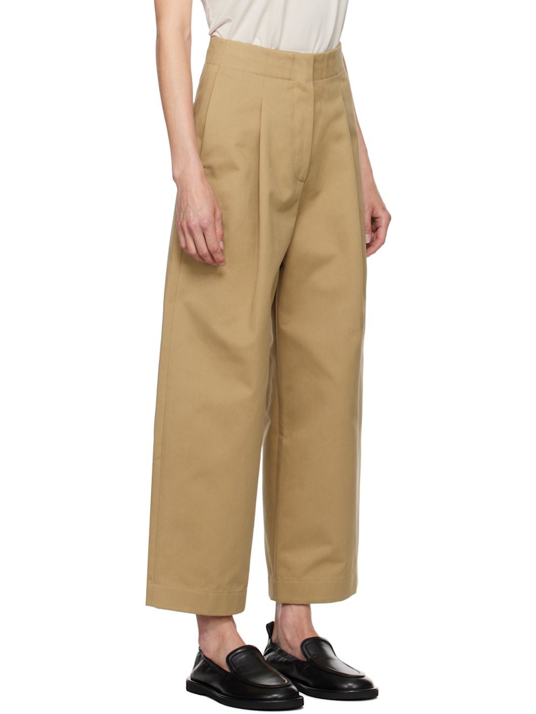 Tan Dordoni Volume Trousers - 2
