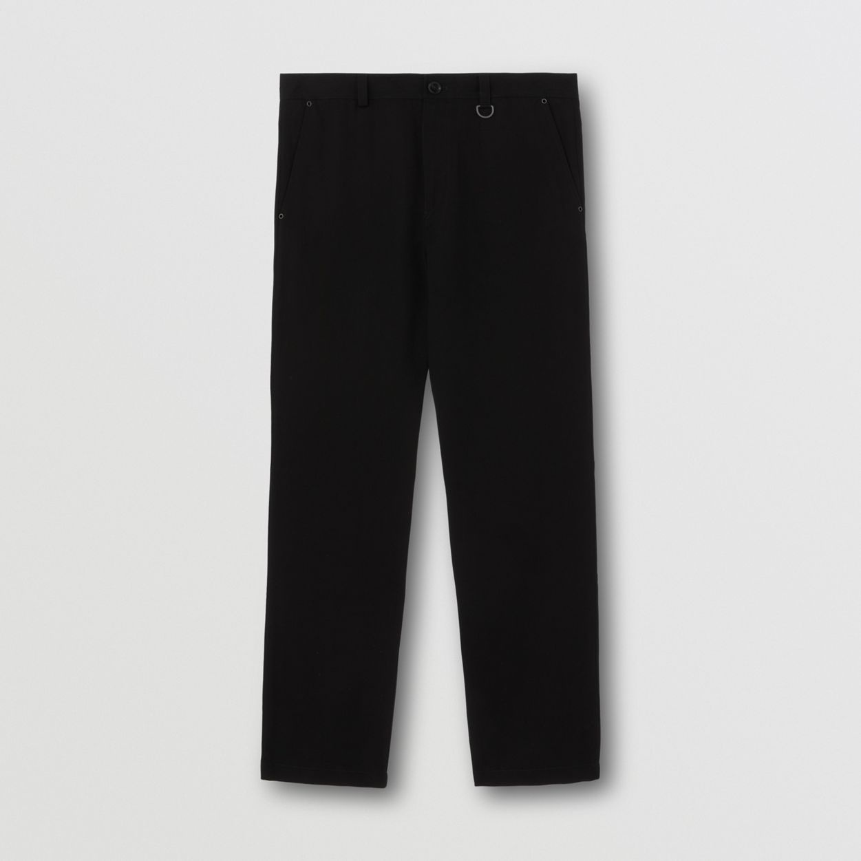 D-ring Detail Cotton Linen Tailored Trousers - 1