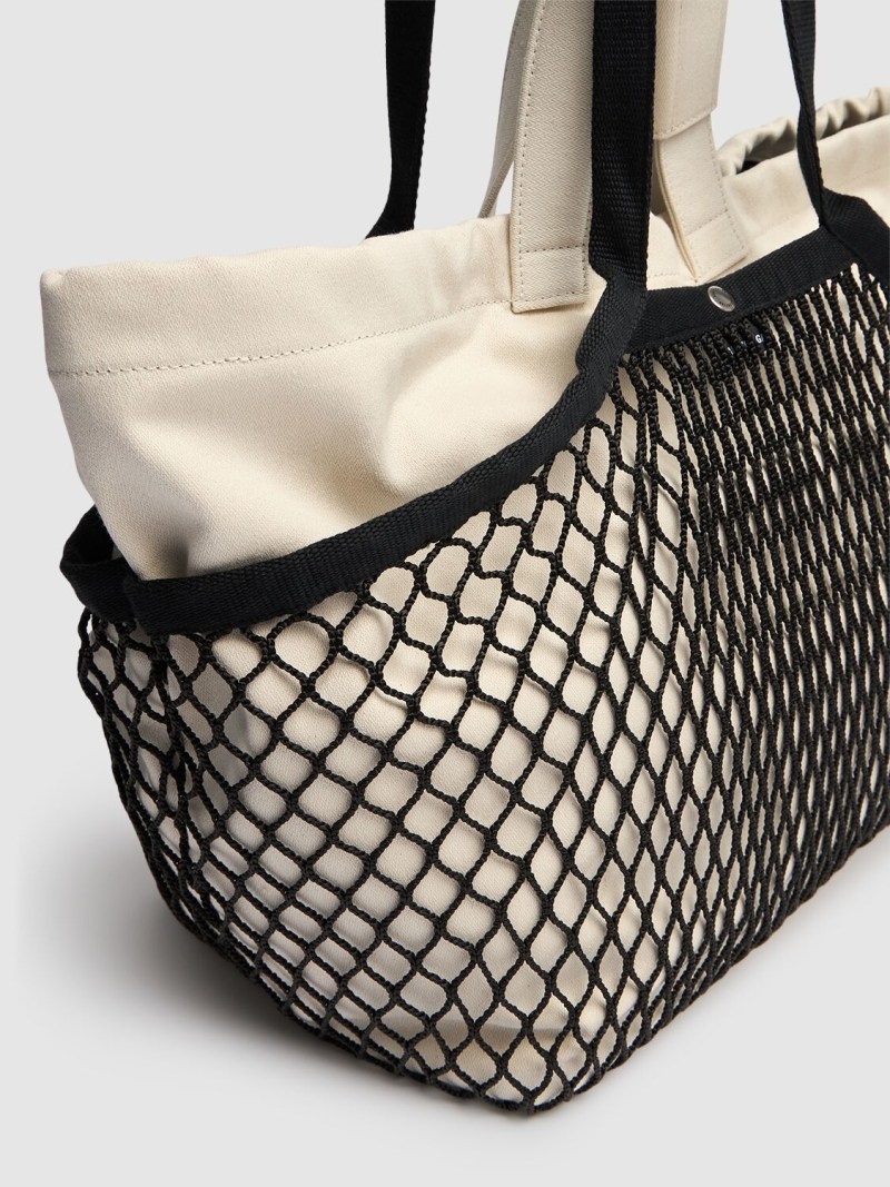 Medium 24/7 canvas & fishnet tote bags - 4