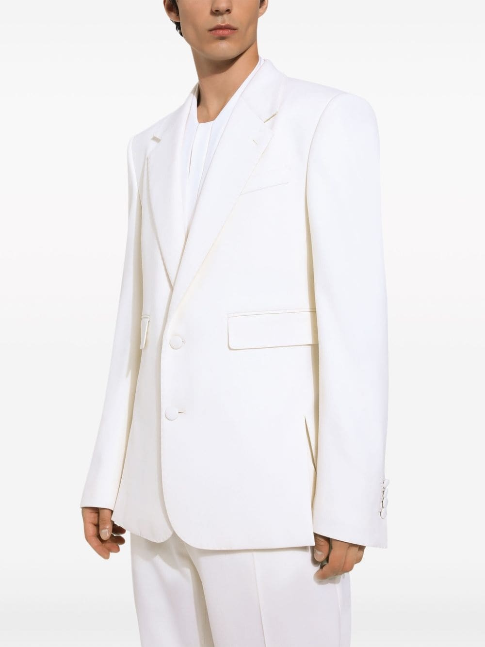single-breasted wool blazer - 5