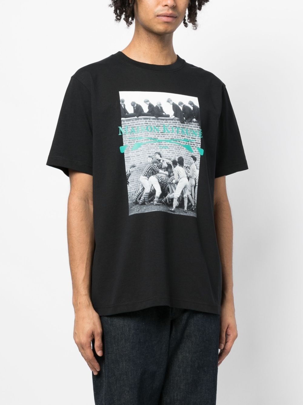 logo-print cotton T-shirt - 3