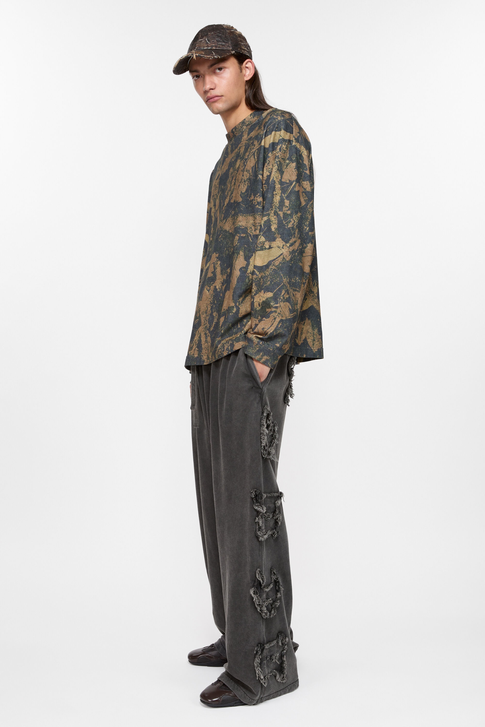 Logo cargo sweatpants - Faded black - 5