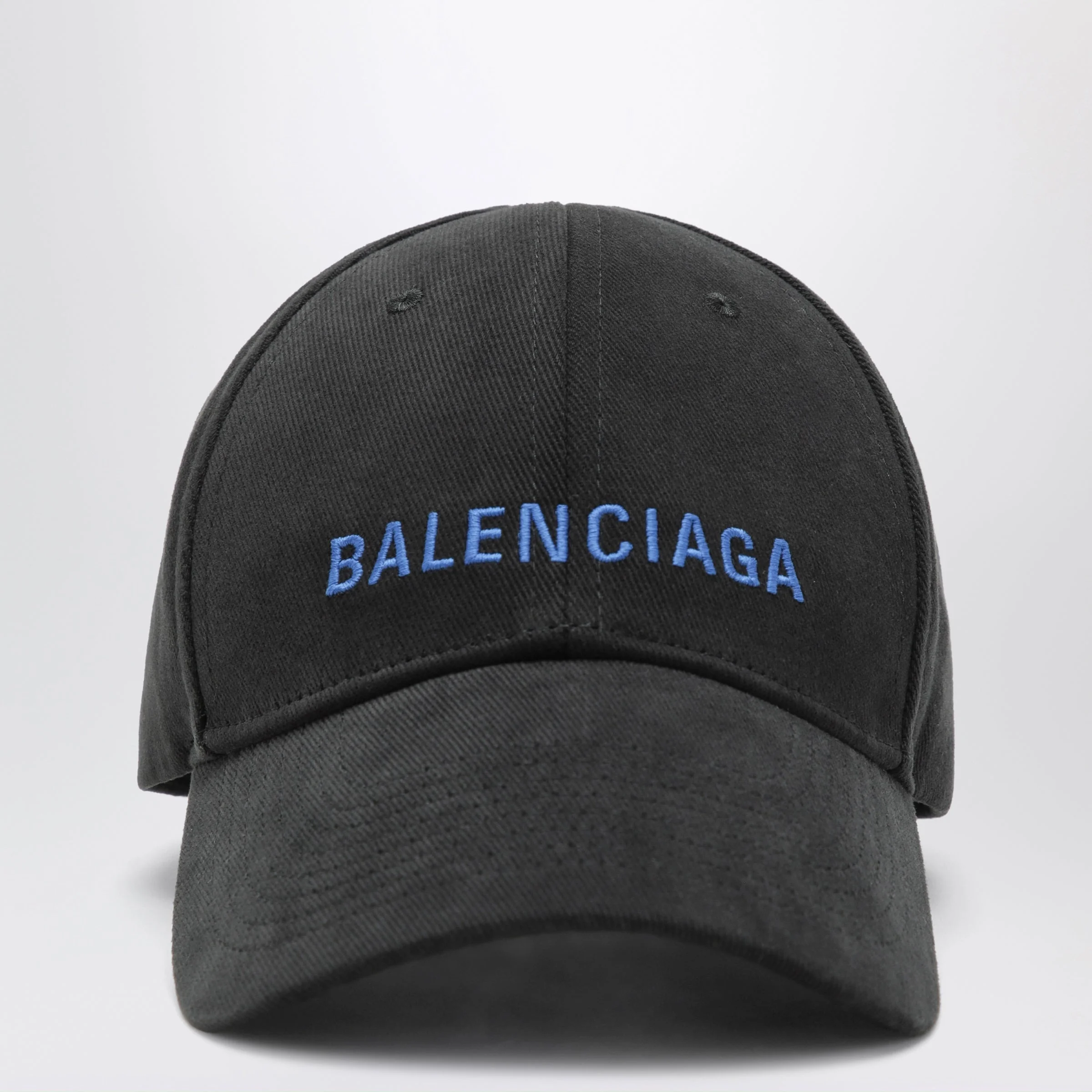 Balenciaga Black Baseball Cap With Embroidered Logo Men - 1