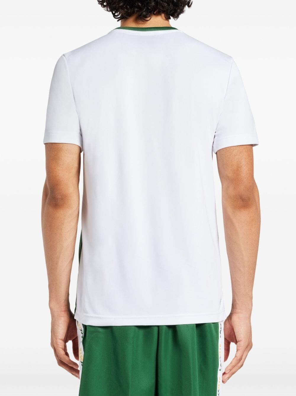 logo-trim striped T-shirt - 4