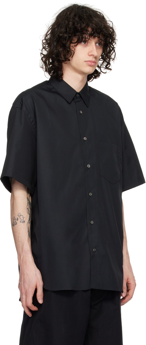 Black Patch Pocket Oversized Shirt - 2