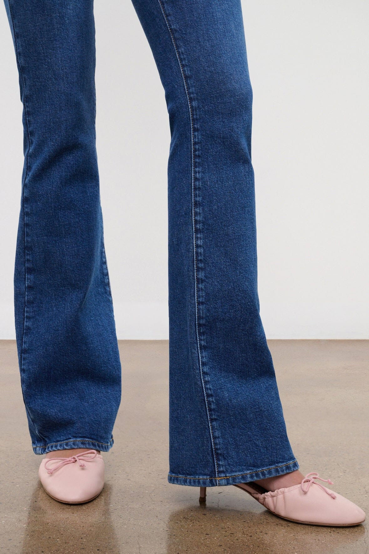 STAUD KYLE STRETCH FLARE JEAN STONE BLUE - 7