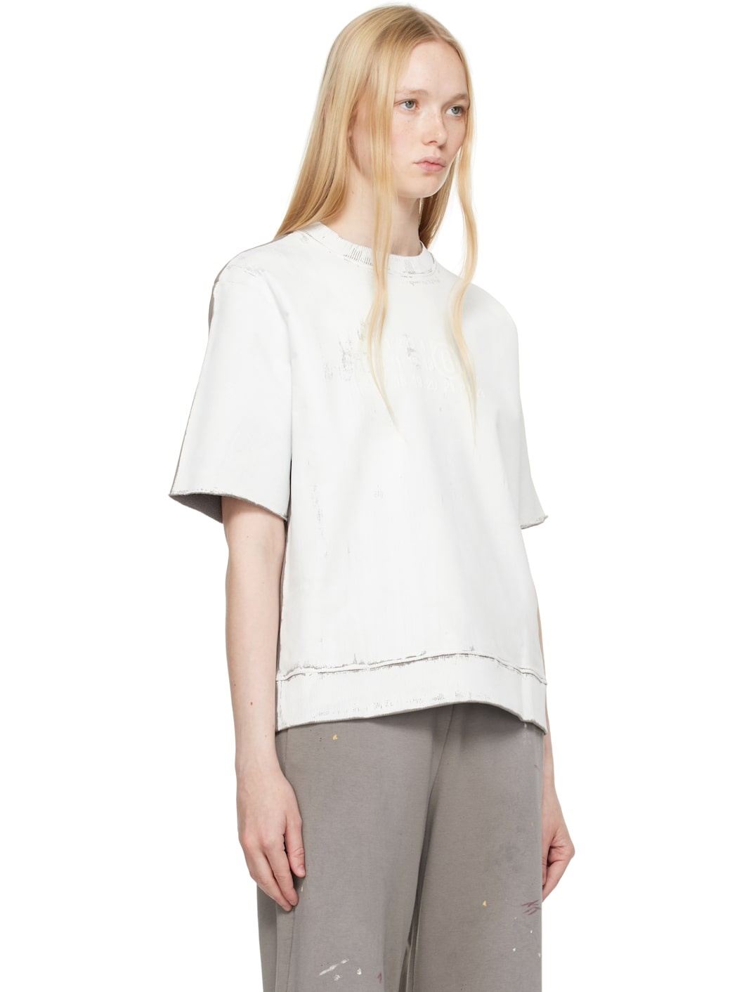 Taupe & White Light Sweat Sweatshirt - 2