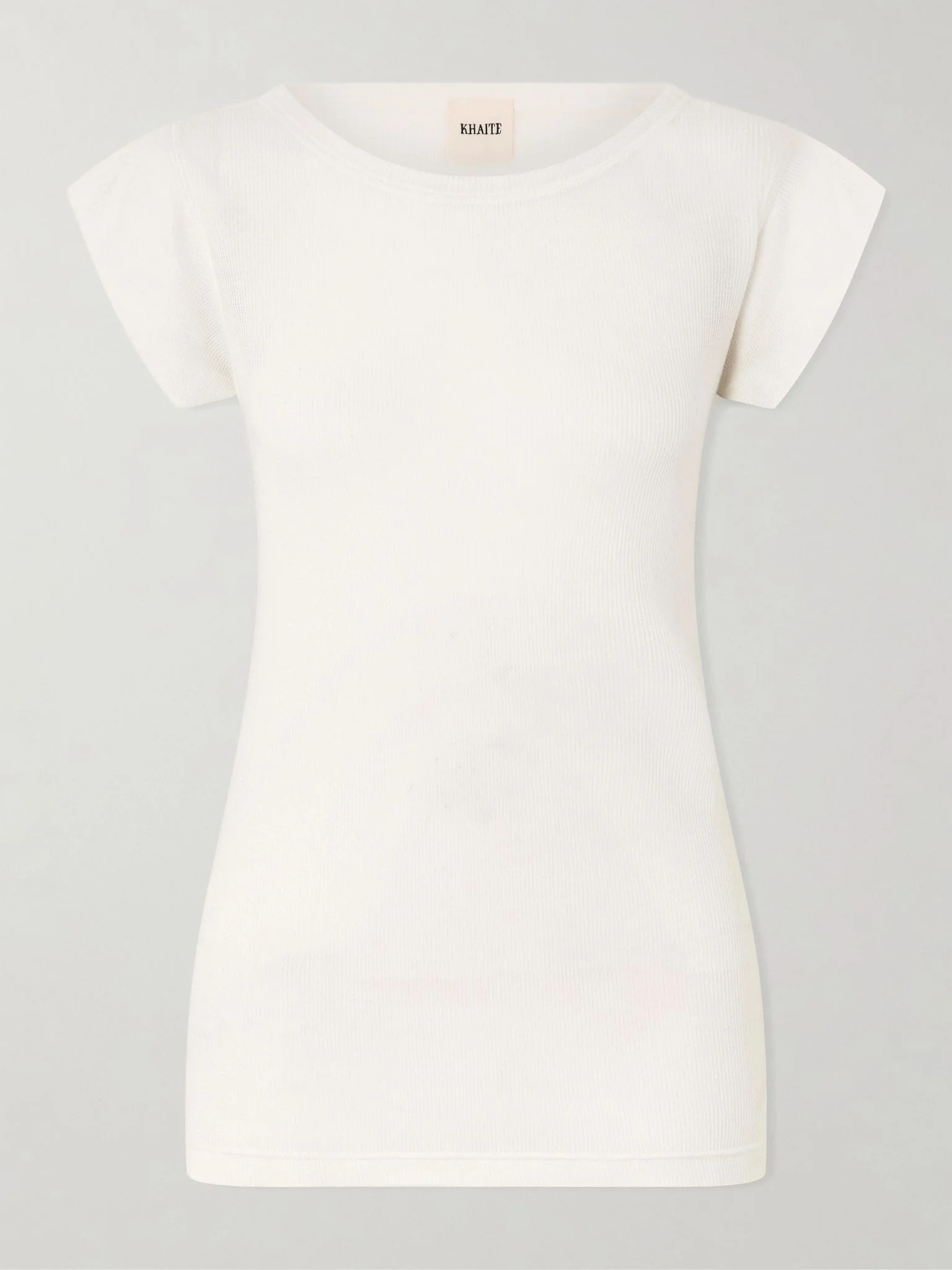 Angel cotton and cashmere-blend T-shirt White - 1