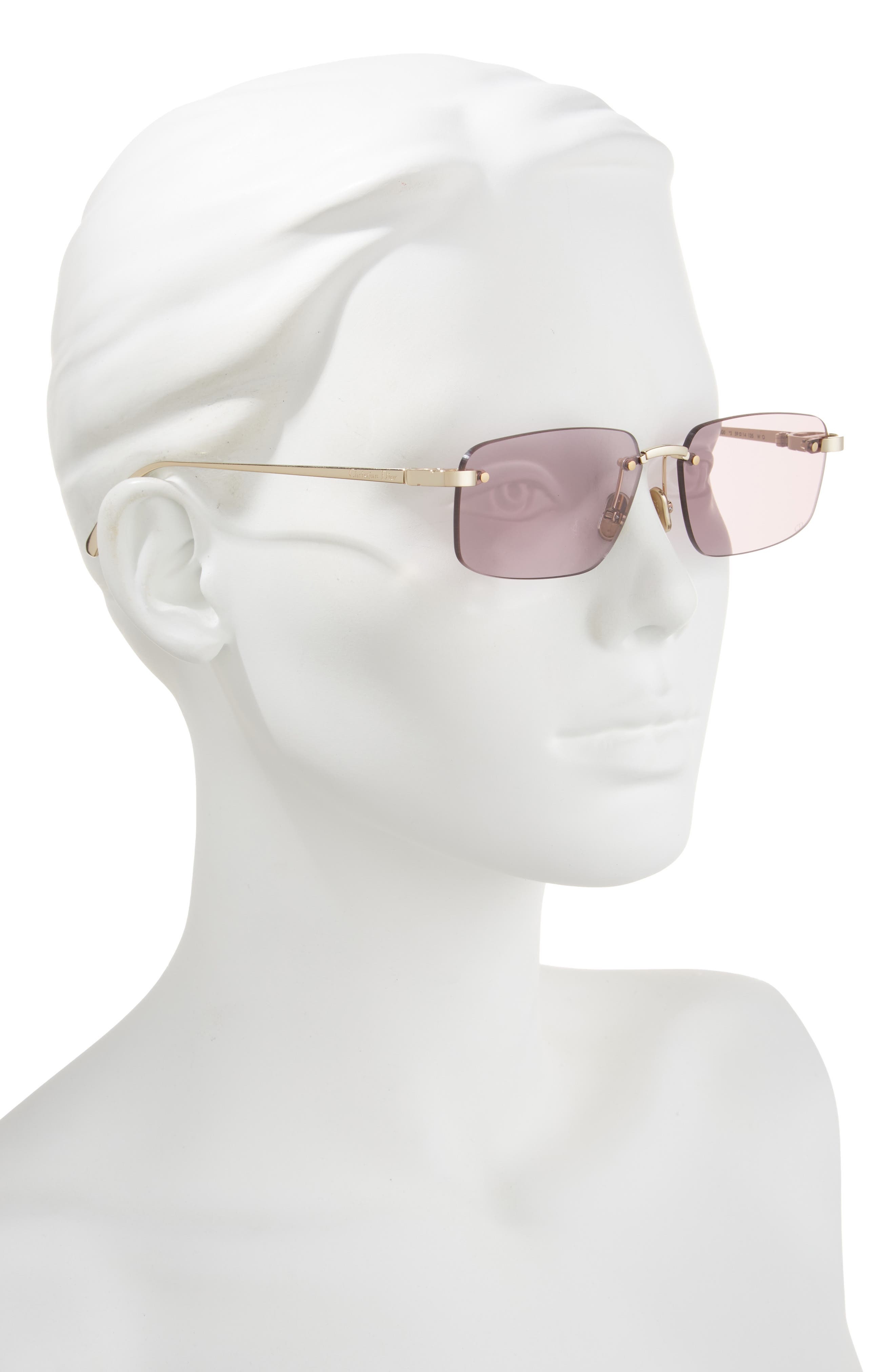 Cdior S4U Rectangular Sunglasses in Gold /Violet at Nordstrom - 3