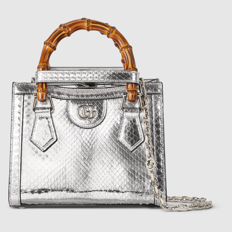 Gucci Diana mini python tote bag 1