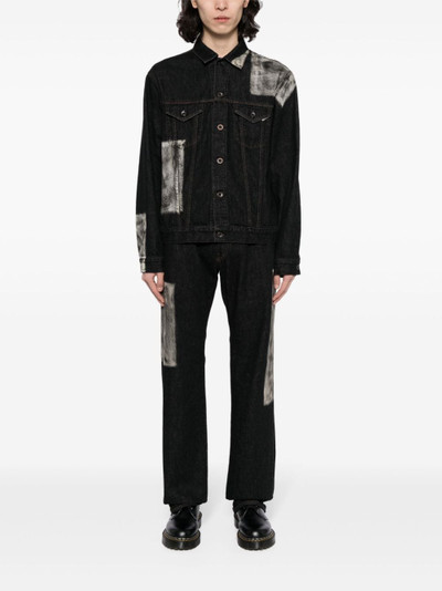 Yohji Yamamoto panelled denim jacket outlook
