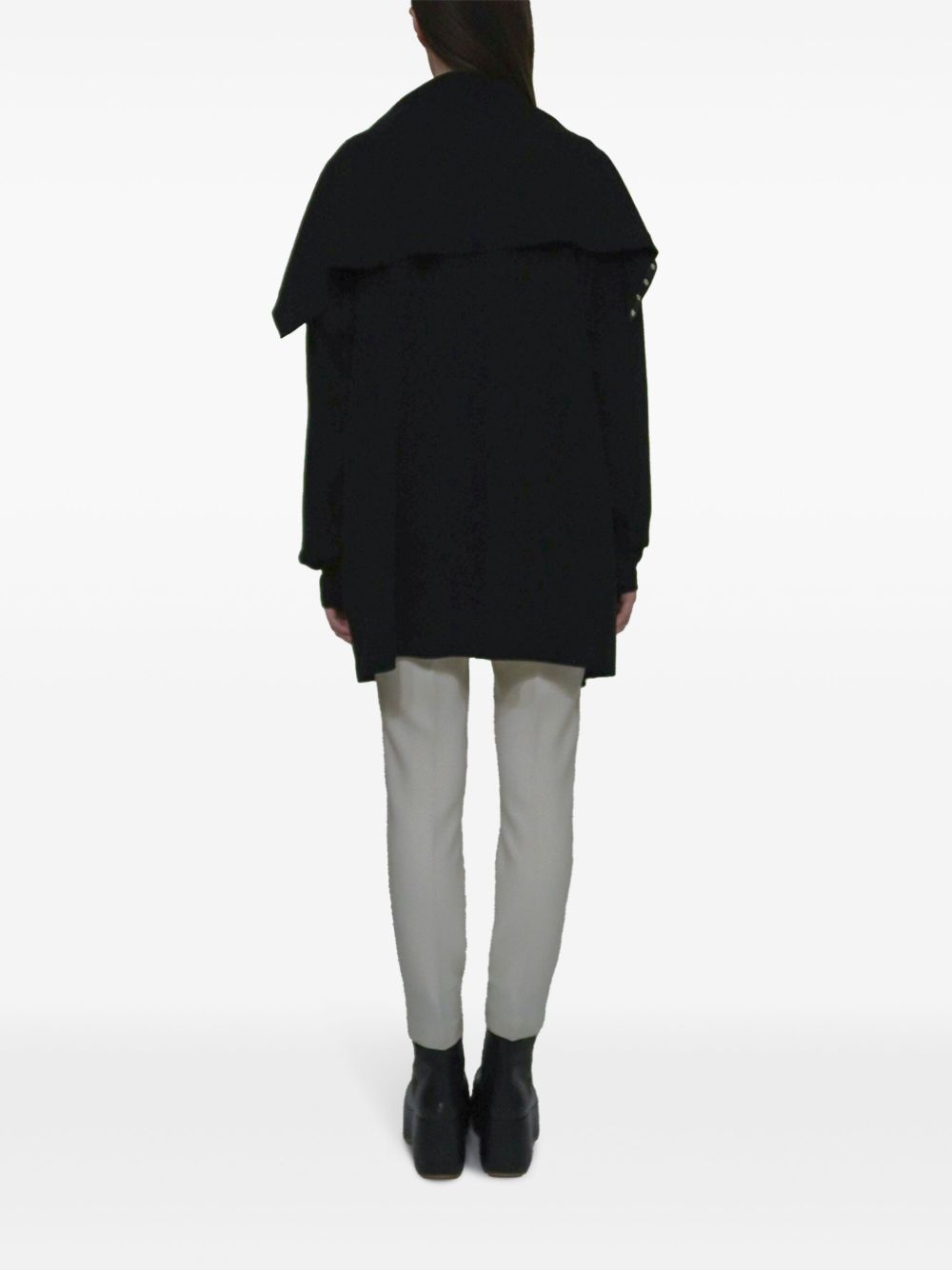 funnel-neck cardigan - 4