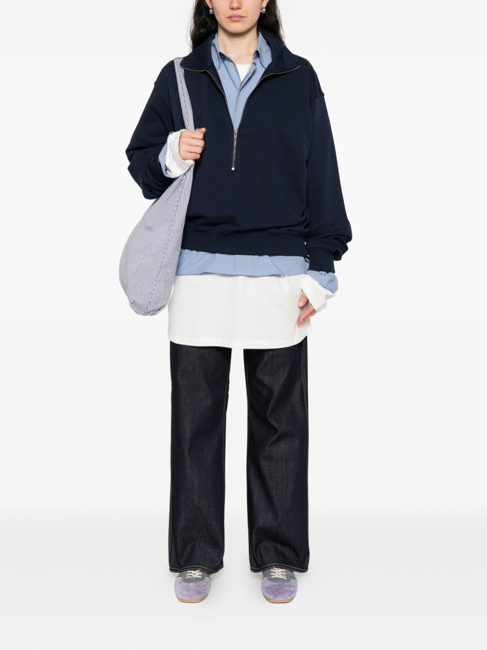 Tintoretto high-neck zip-up sweatshirt - 2