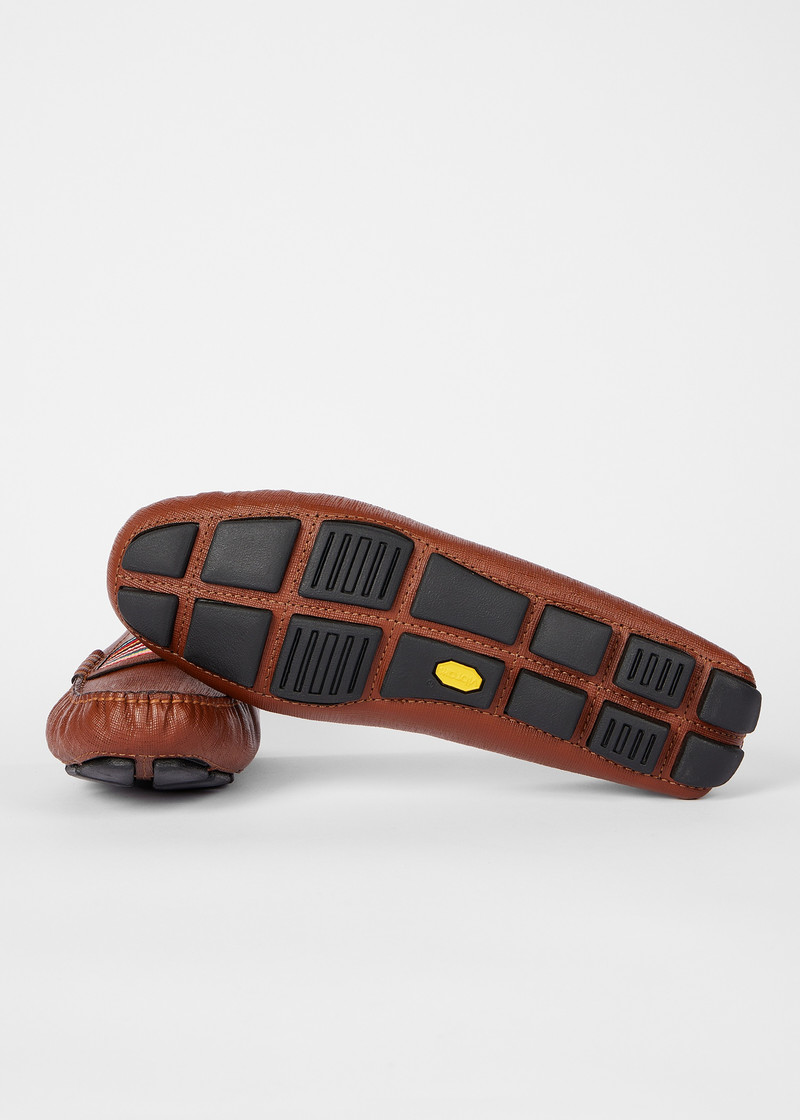 Tan Leather 'Colima' Driving Loafers 4