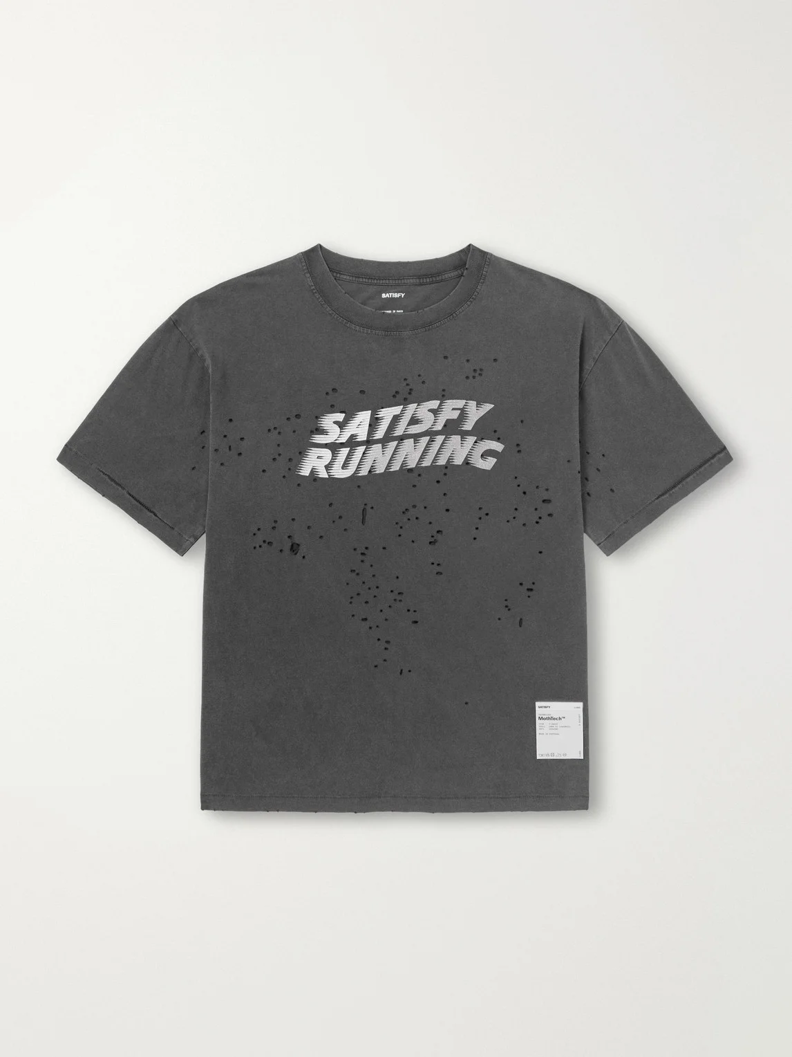 Logo-Print Distressed MothTech™ Cotton-Jersey T-Shirt - 1