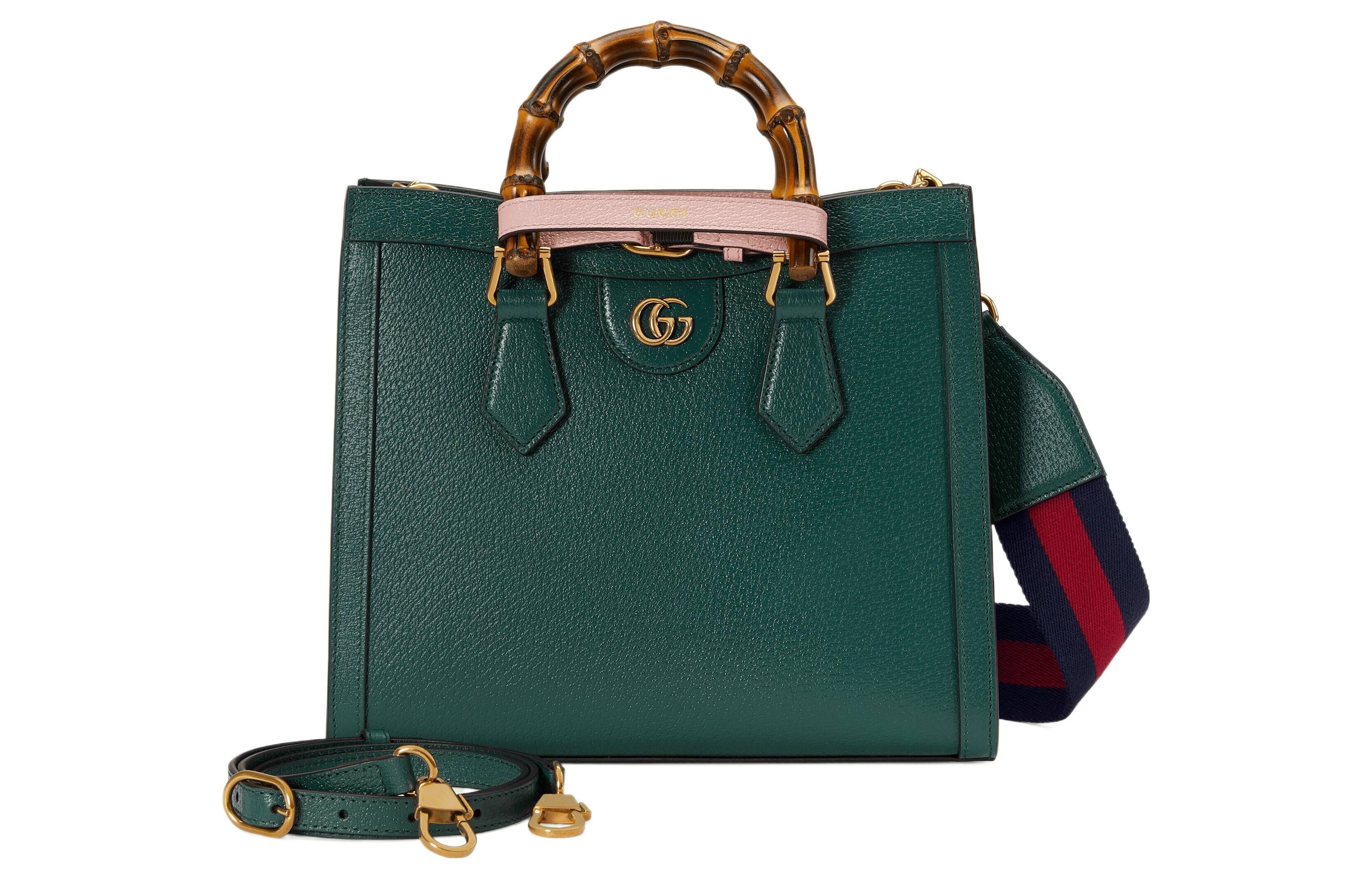 (WMNS) Gucci Diana Small Tote Bag 'Dark Green' 702721-U3ZDT-3670 - 3
