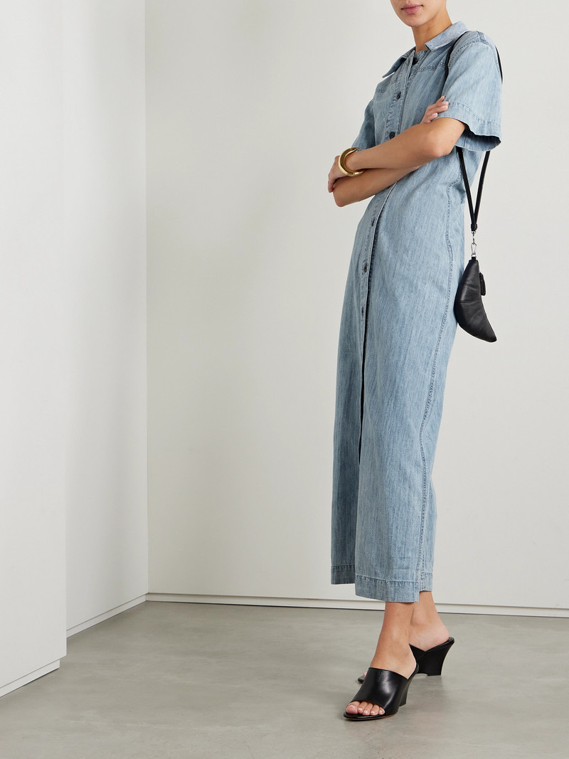 Another Tomorrow + Net Sustain Organic Cotton-chambray Midi Dress outlook