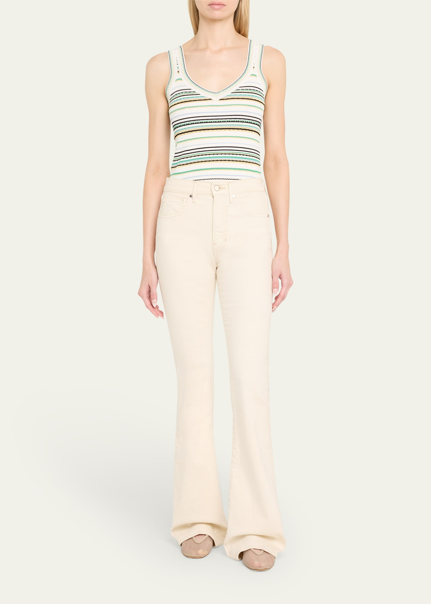 Beverly High-Rise Skinny Flare Jeans - 2