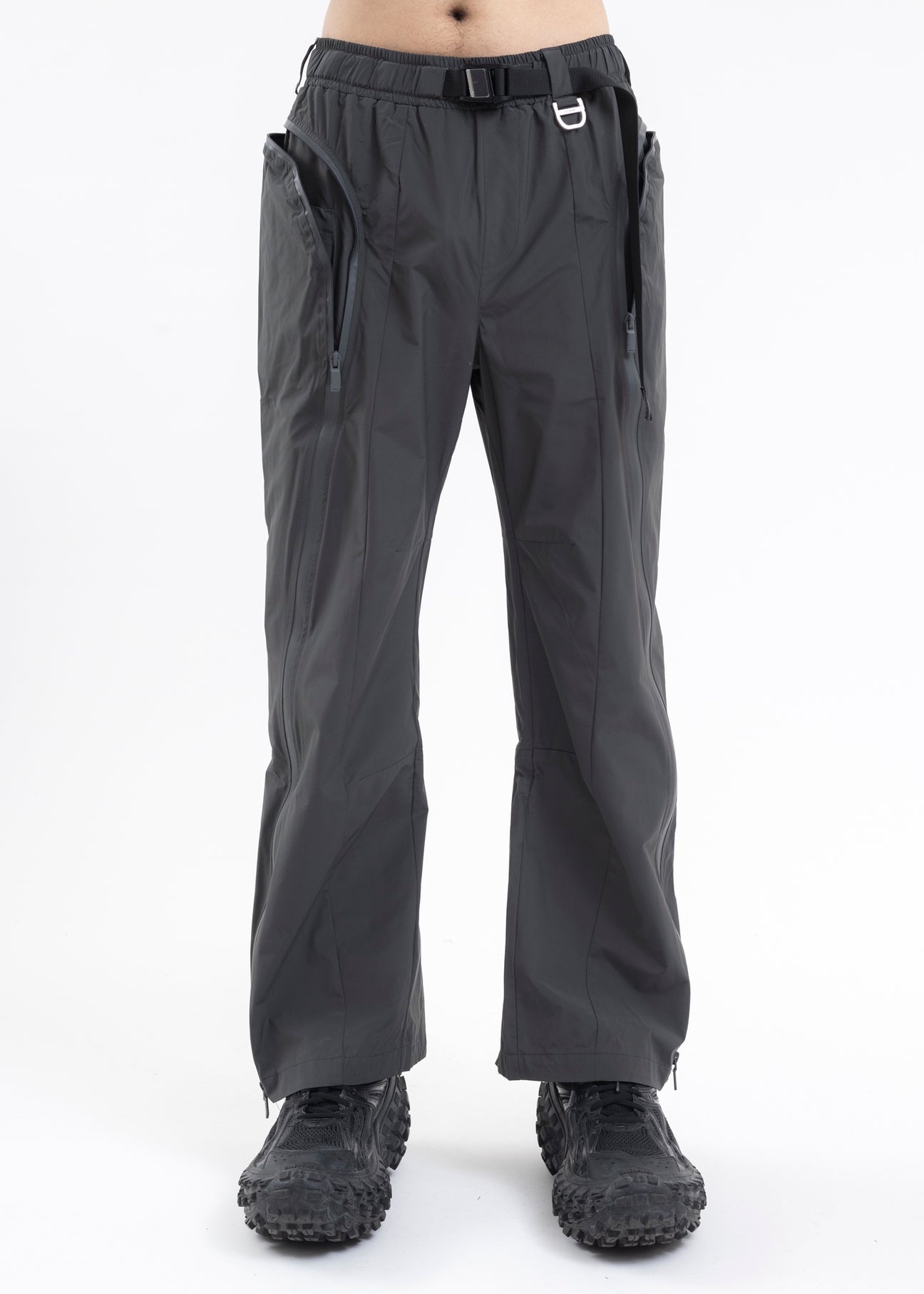 GREY STEREOSCOPIC ZIPPERED SKI PANTS - 1