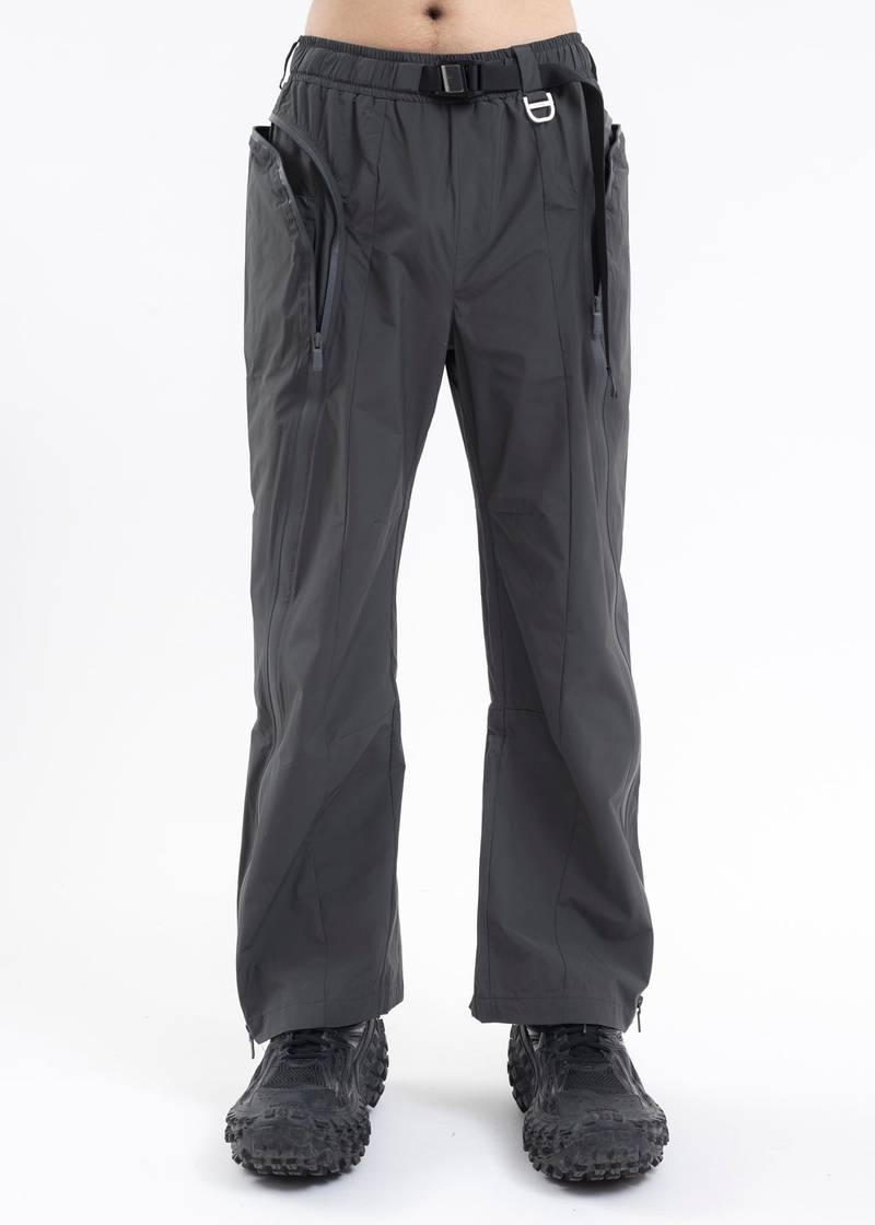 GREY STEREOSCOPIC ZIPPERED SKI PANTS 1
