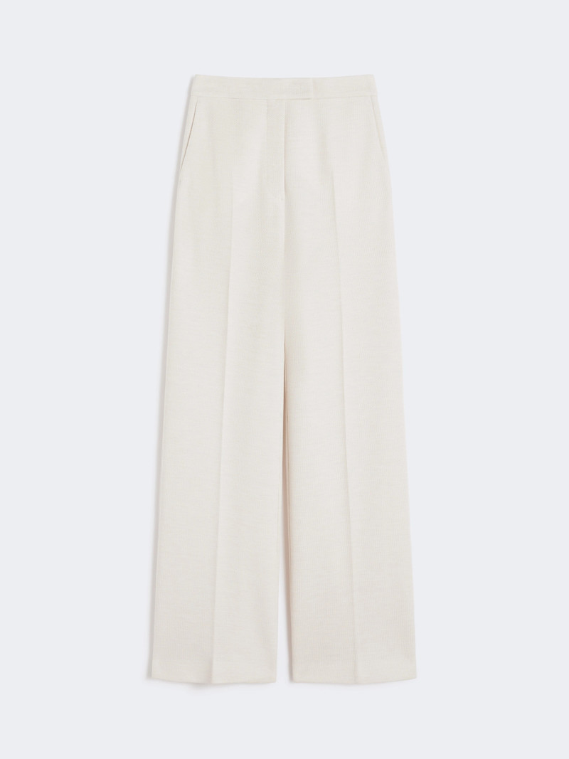 ATTINIA Wool piqué trousers - IVORY 1