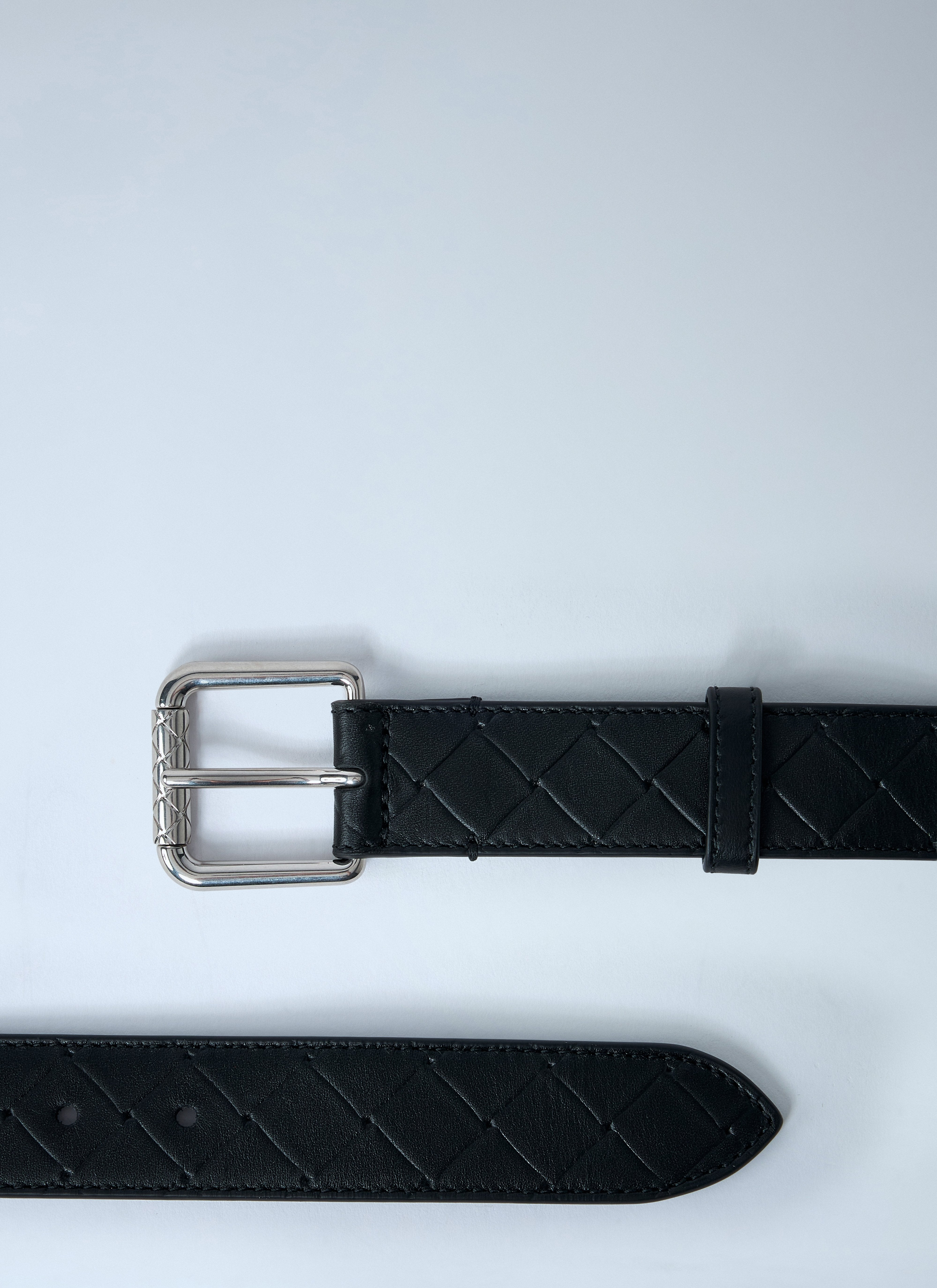 Bottega Veneta Men Intrecciato Stamp Belt - 4