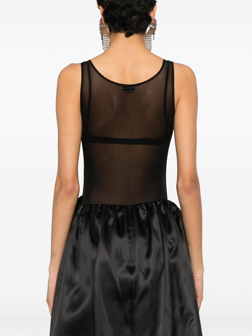 mesh scalloped bodysuit - 4