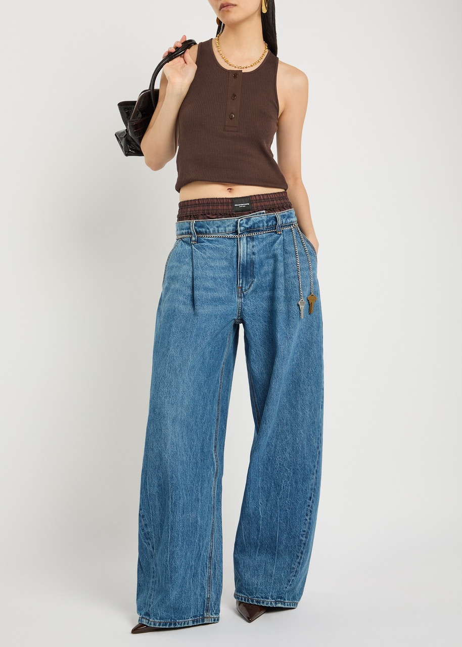 Alexanderwang.t Boxer-effect Wide Barrel-leg Jeans - 4