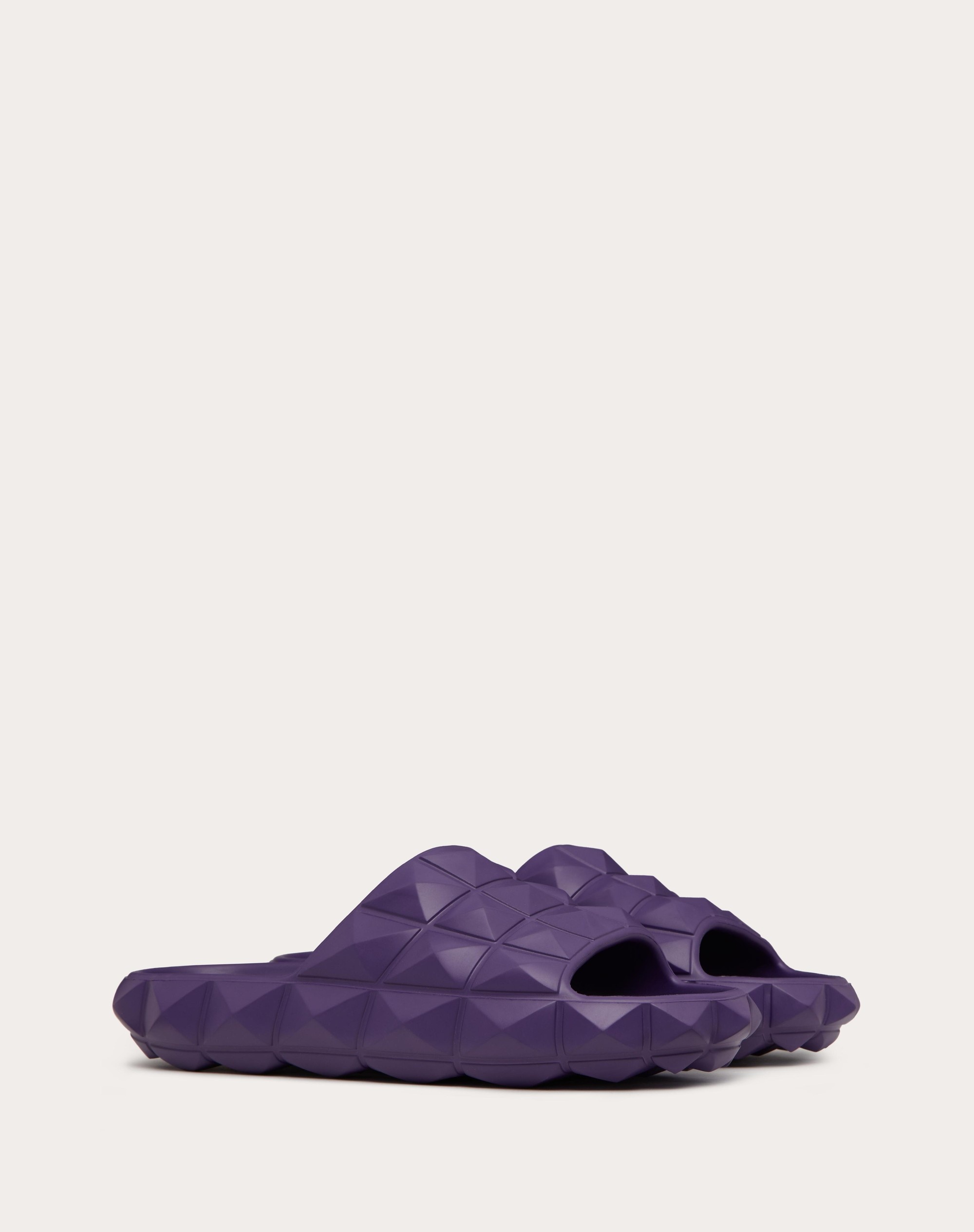 Valentino ROMAN STUD TURTLE SLIDE SANDAL IN RUBBER | REVERSIBLE