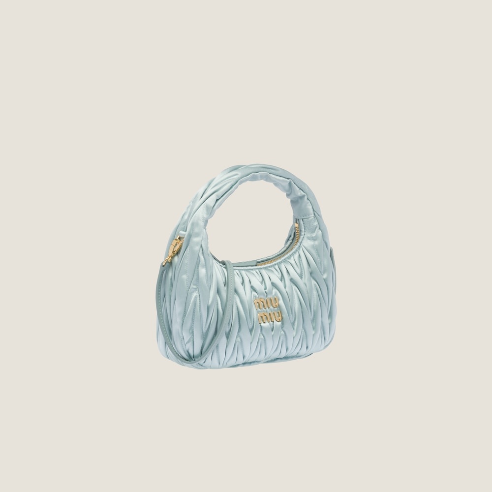 Wander matelassé satin mini hobo bag - 2