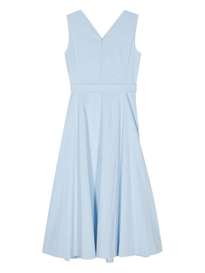 Theory Goo Crunch flared maxi dress outlook
