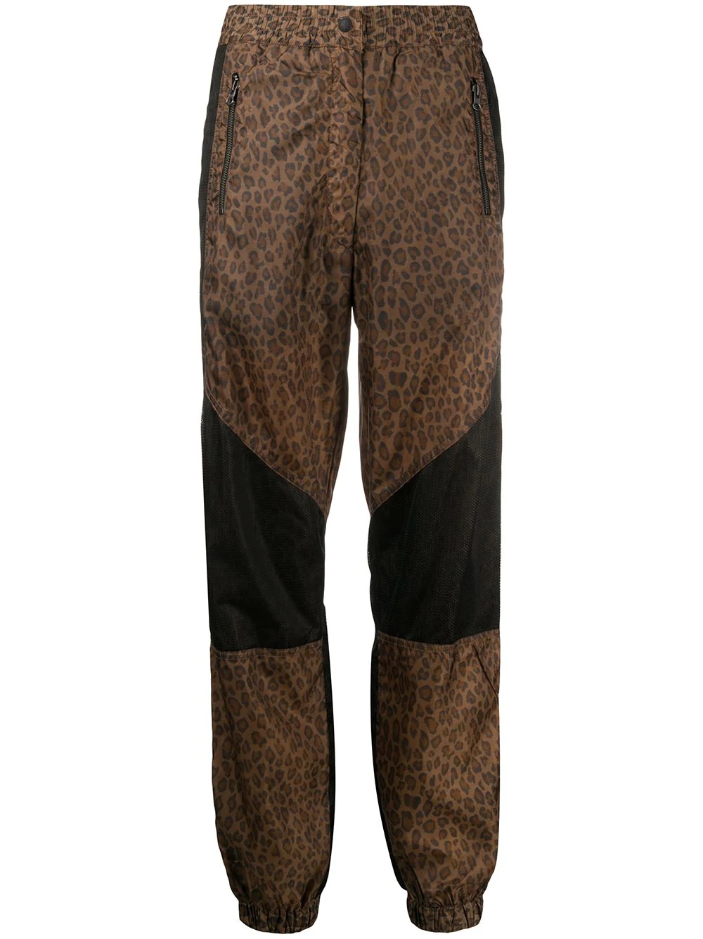 leopard-print tapered trousers - 1