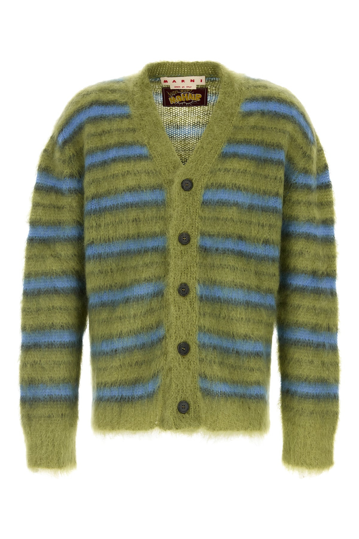 Embroidered mohair blend cardigan - 1