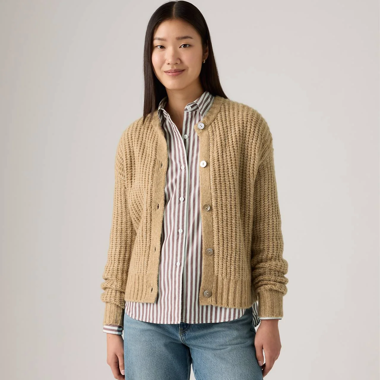 LUNA SHELL BUTTON CARDIGAN - 1