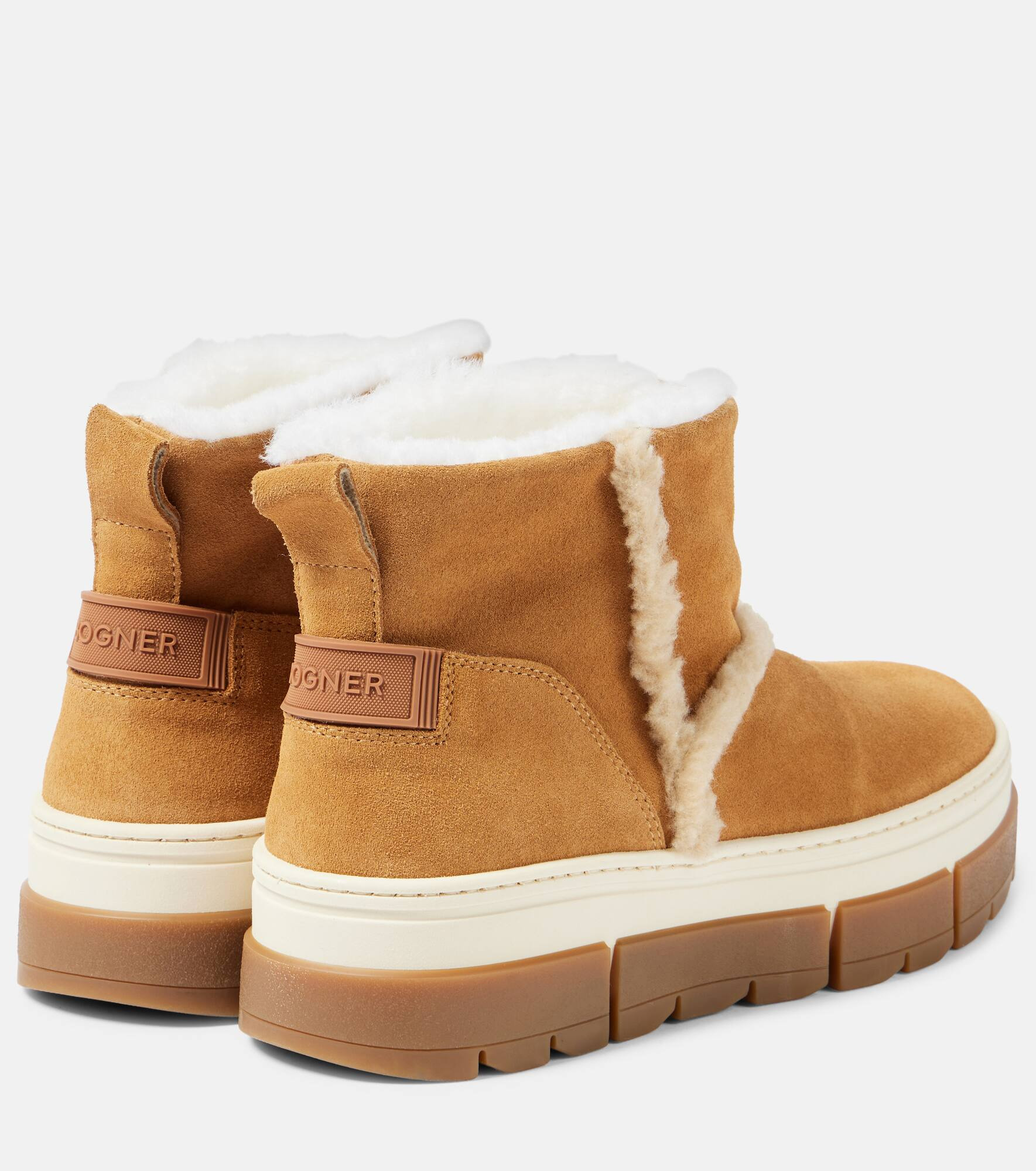 Shearling-lined suede ankle boots - 2