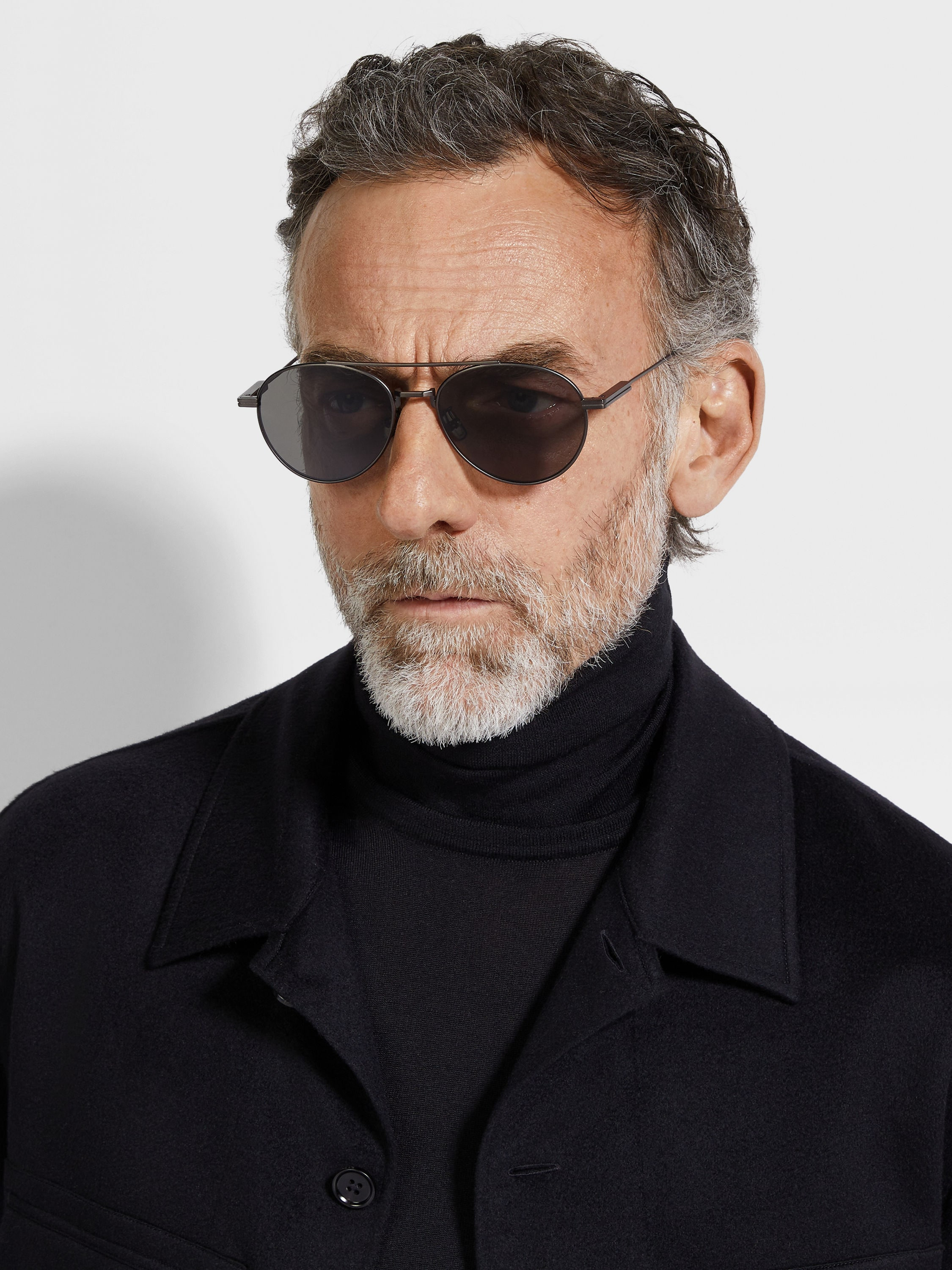 SATIN DARK GREY TITANIUM SUNGLASSES - 4