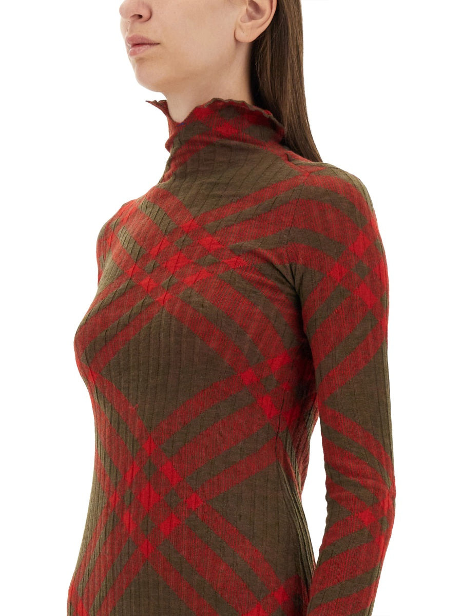 Burberry Women Check Wool Blend Dress - 4
