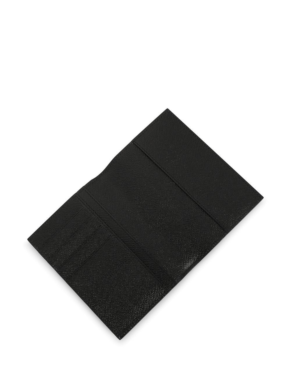 logo-plaque leather folded wallet - 3