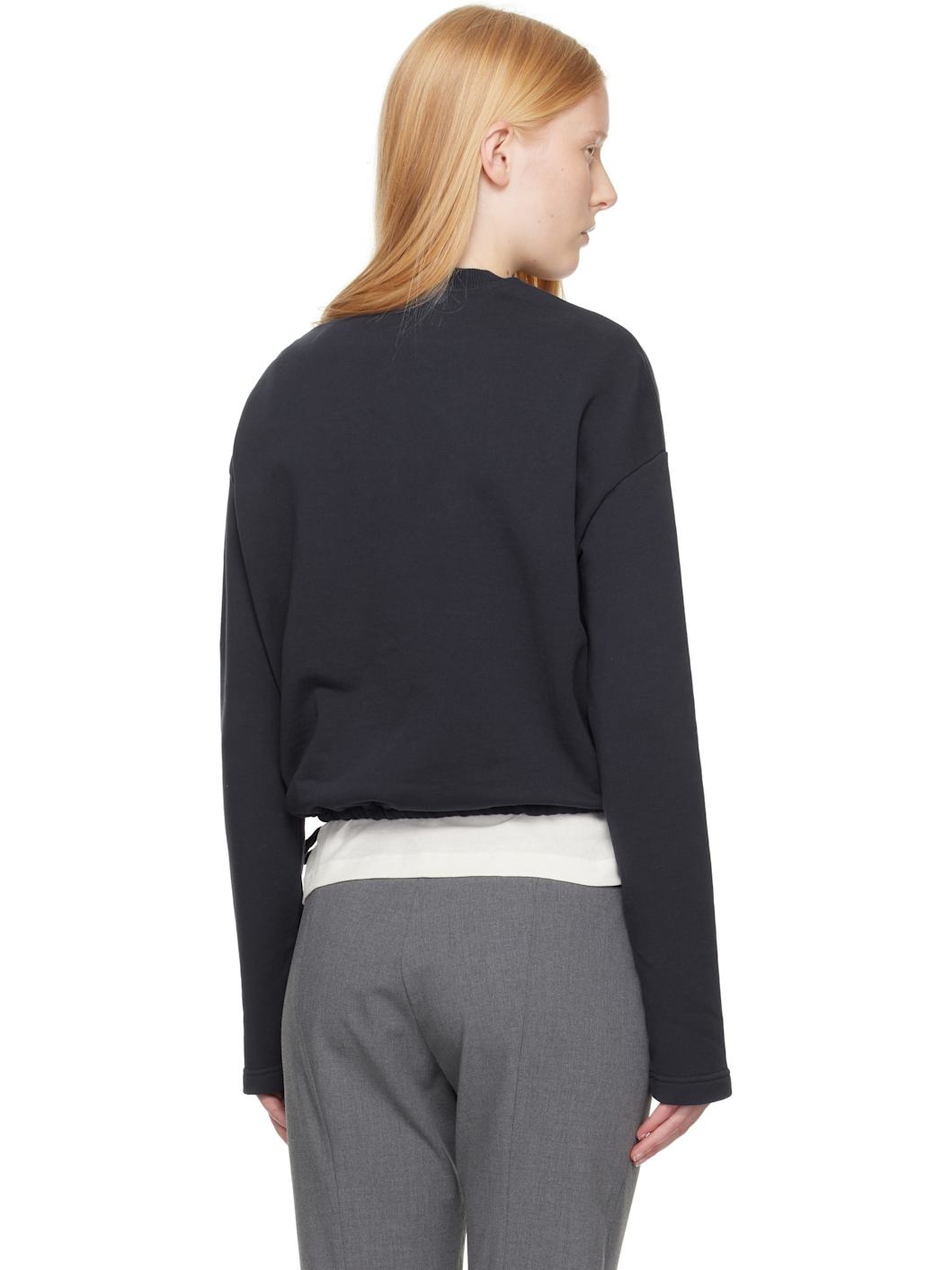 Navy Cotton Ami de Coeur Sweatshirt - 3