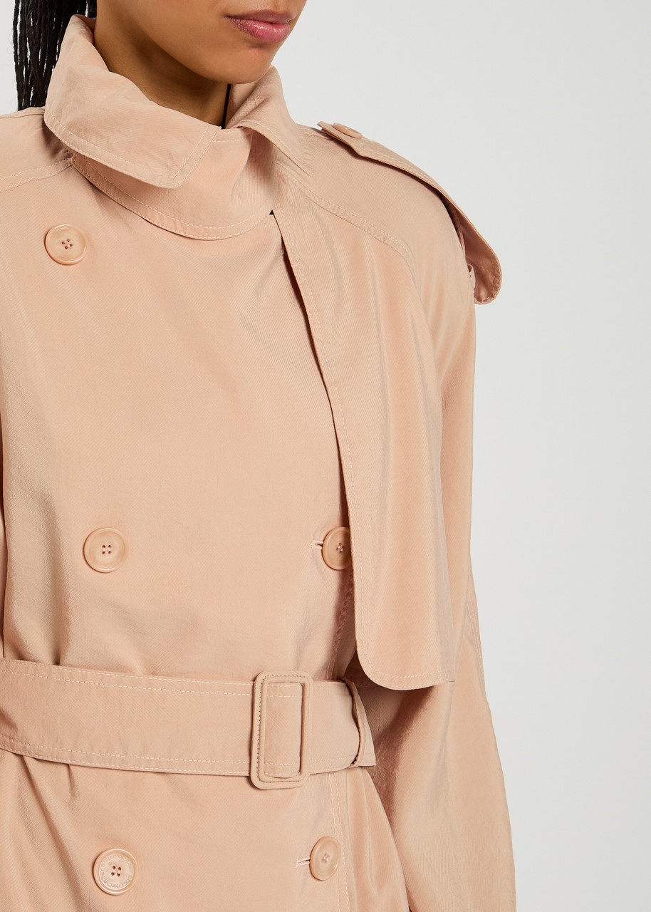 Stella Mccartney Washed Silk Trench Coat - 5