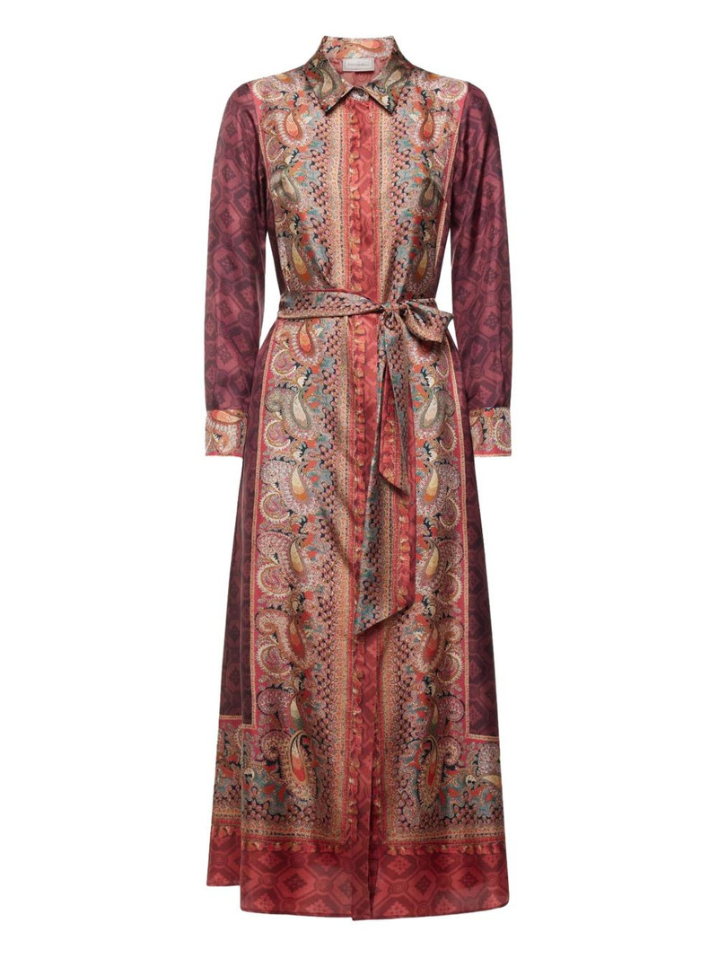 geometric-pattern shirt maxi dress 1